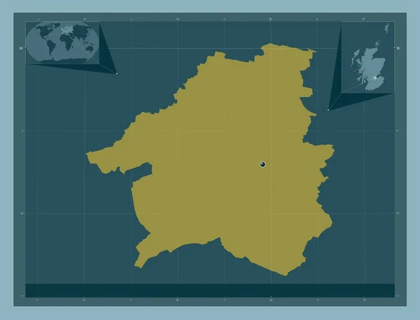 西洛桑 苏格兰地区 大不列颠 固体的颜色形状 角辅助位置图 — 图库照片