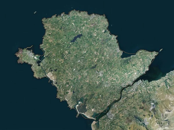 Insula Anglesey Regiunea Țării Galilor Marea Britanie Înaltă Rezoluție Satelit — Fotografie, imagine de stoc