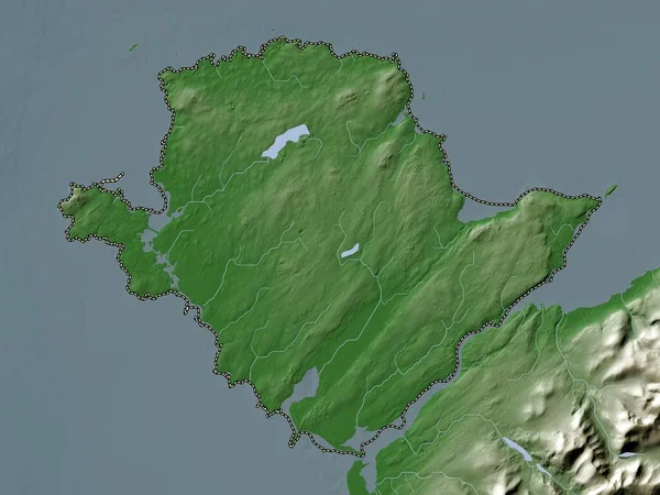 Insula Anglesey Regiunea Țării Galilor Marea Britanie Harta Înălțimii Colorată — Fotografie, imagine de stoc