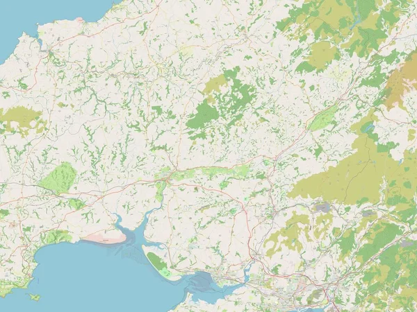 Кармартеншир Уельс Велика Британія Відкрита Карта Вулиць — стокове фото
