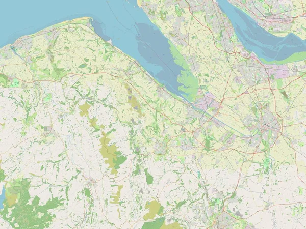 Флінтшир Регіон Уельс Велика Британія Відкрита Карта Вулиць — стокове фото