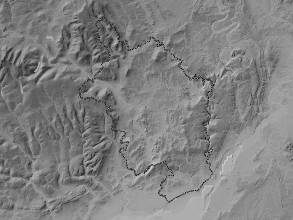 Монмутшир Регион Уэльса Великобритания Карта Высот Оттенках Серого Озерами Реками — стоковое фото