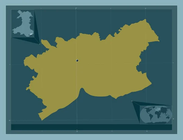 Newport Região Gales Grã Bretanha Forma Cor Sólida Mapa Localização — Fotografia de Stock