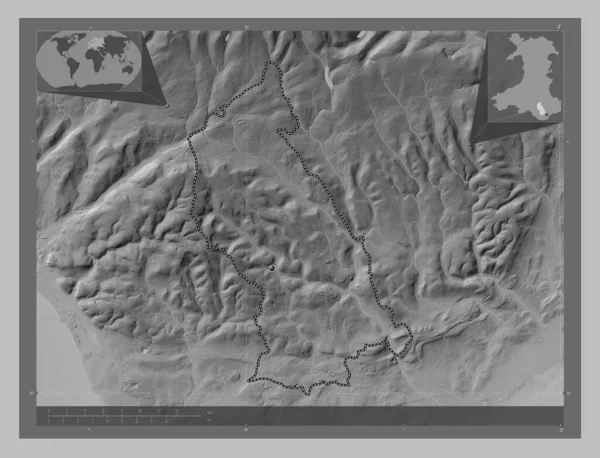 Ронда Синон Таф Регион Уэльс Великобритания Карта Высот Оттенках Серого — стоковое фото