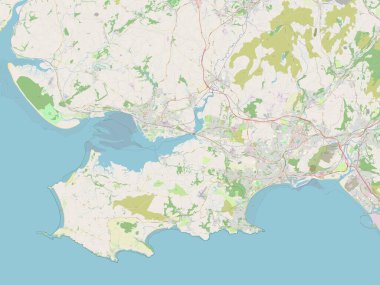 Swansea, Galler Bölgesi - Büyük Britanya. Açık Sokak Haritası