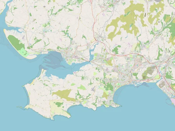 Swansea Galler Bölgesi Büyük Britanya Açık Sokak Haritası — Stok fotoğraf