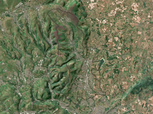 Torfaen Región Gales Gran Bretaña Mapa Satelital Baja Resolución — Foto de Stock