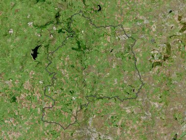 Amber Vadisi, İngiltere 'nin metropolitan olmayan bölgesi, Büyük Britanya. Yüksek çözünürlüklü uydu haritası