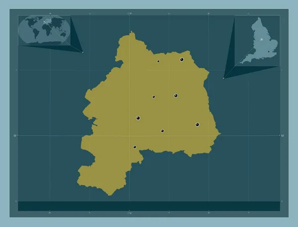 Amber Valley Nicht Metropolregion Von England Großbritannien Einfarbige Form Standorte — Stockfoto