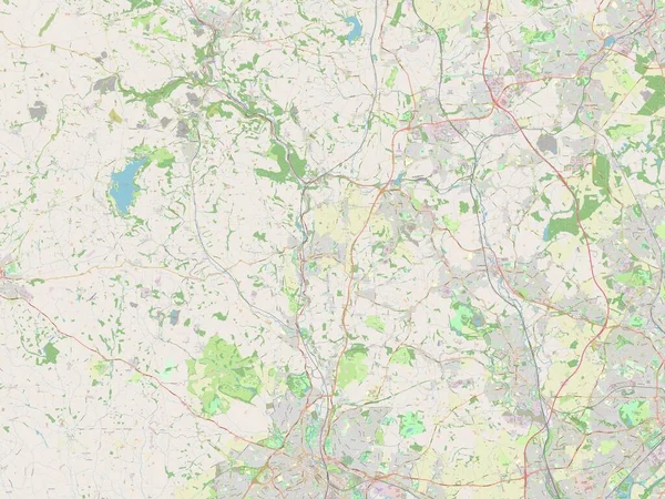 Amber Vadisi, İngiltere 'nin metropolitan olmayan bölgesi, Büyük Britanya. Açık Sokak Haritası