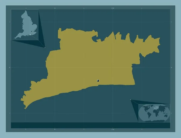 Арун Неметаморфозный Район Англии Великобритания Твердая Форма Цвета Вспомогательные Карты — стоковое фото