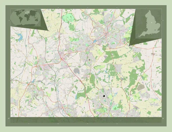 Ashfield Nicht Metropolregion Von England Großbritannien Open Street Map Standorte — Stockfoto
