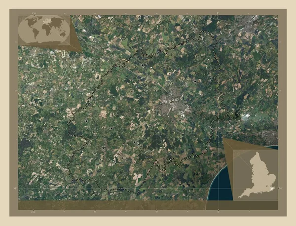 Ashford Distrito Não Metropolitano Inglaterra Grã Bretanha Mapa Satélite Alta — Fotografia de Stock