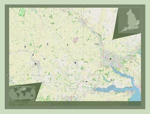 Баберг Неандертальский Район Англии Великобритания Карта Улиц Места Расположения Крупных — стоковое фото