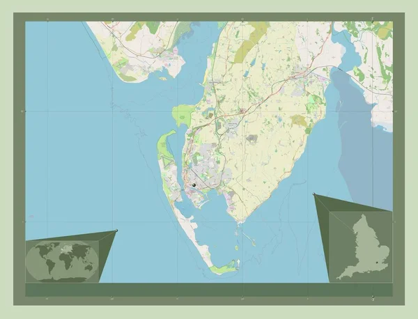 Barrow Furness Distretto Non Metropolitano Dell Inghilterra Gran Bretagna Mappa — Foto Stock