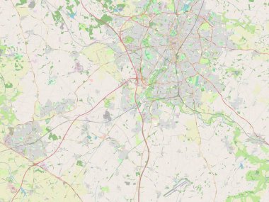Blaby, İngiltere 'nin metropolitan olmayan bölgesi, Büyük Britanya. Açık Sokak Haritası
