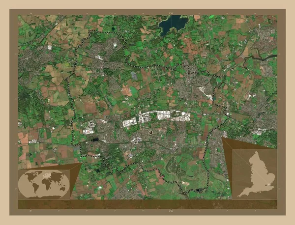 Basildon Distrito Metropolitano Inglaterra Gran Bretaña Mapa Satelital Baja Resolución —  Fotos de Stock