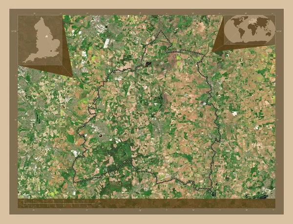 Bassetlaw Niemetropolitalna Dzielnica Anglii Wielka Brytania Niska Rozdzielczość Satelity Pomocnicze — Zdjęcie stockowe