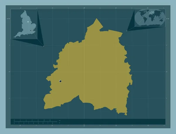 Bassetlaw Μητροπολιτική Περιφέρεια Αγγλίας Μεγάλης Βρετανίας Ατόφιο Χρώμα Γωνιακοί Χάρτες — Φωτογραφία Αρχείου