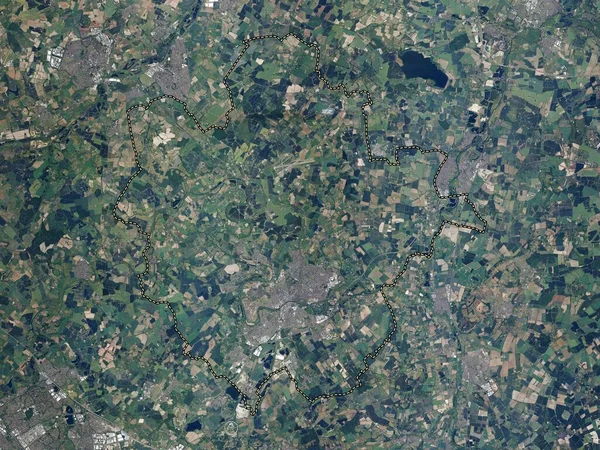 Bedford Englands Förvaltningsdistrikt Storbritannien Högupplöst Satellitkarta — Stockfoto