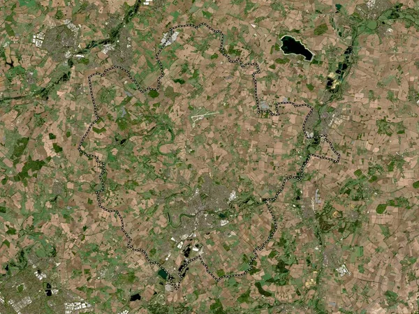 Bedford Englands Förvaltningsdistrikt Storbritannien Lågupplöst Satellitkarta — Stockfoto
