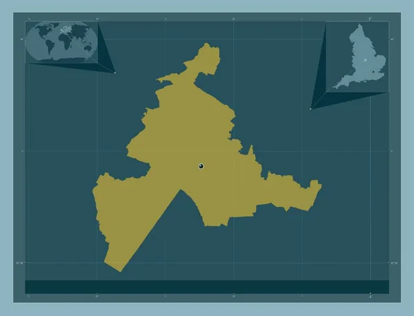 Blaby Distrito Metropolitano Inglaterra Gran Bretaña Forma Color Sólido Mapas — Foto de Stock