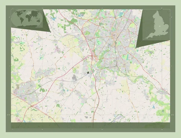 Blaby Distrito Não Metropolitano Inglaterra Grã Bretanha Abrir Mapa Rua — Fotografia de Stock