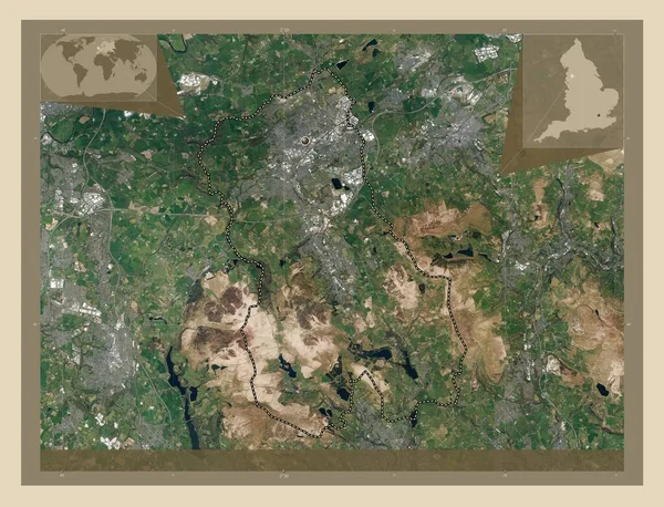 Blackburn Darwen Jednolity Autorytet Anglii Wielka Brytania Mapa Satelity Wysokiej — Zdjęcie stockowe