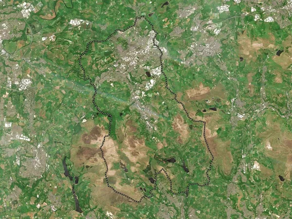Blackburn Con Darwen Autoridad Unitaria Inglaterra Gran Bretaña Mapa Satelital —  Fotos de Stock
