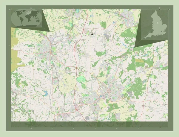 Bolsover Μητροπολιτική Περιφέρεια Αγγλίας Μεγάλης Βρετανίας Χάρτης Του Δρόμου Γωνιακοί — Φωτογραφία Αρχείου