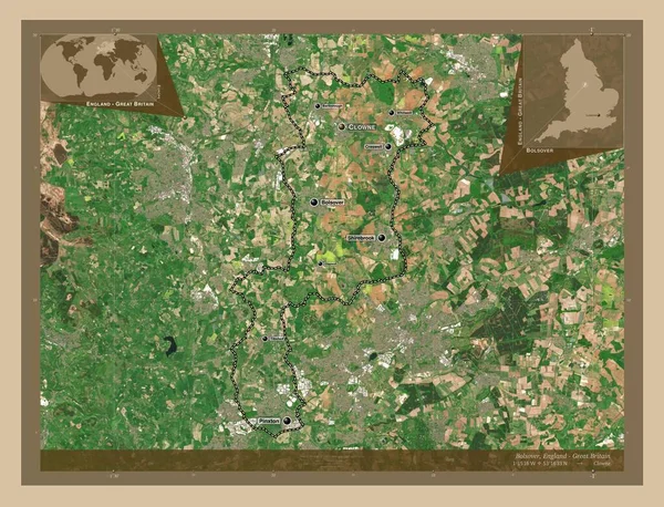 Bolsover Distrito Metropolitano Inglaterra Gran Bretaña Mapa Satelital Baja Resolución —  Fotos de Stock