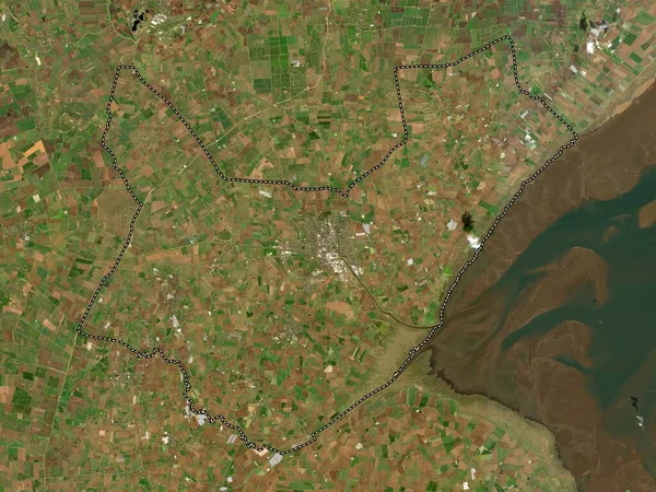 Boston District Non Métropolitain Angleterre Grande Bretagne Carte Satellite Basse — Photo