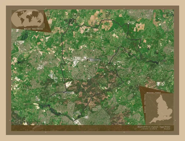 Bracknell Forest Hrabstwo Administracyjne Anglii Wielka Brytania Niska Rozdzielczość Satelity — Zdjęcie stockowe