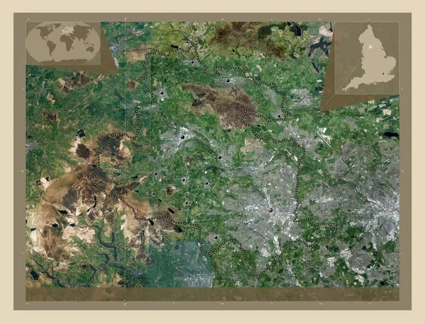 Bradford Διοικητική Περιφέρεια Αγγλίας Μεγάλης Βρετανίας Υψηλής Ανάλυσης Δορυφορικός Χάρτης — Φωτογραφία Αρχείου