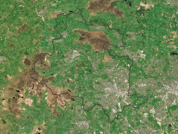 Bradford Condado Administrativo Inglaterra Grã Bretanha Mapa Satélite Baixa Resolução — Fotografia de Stock