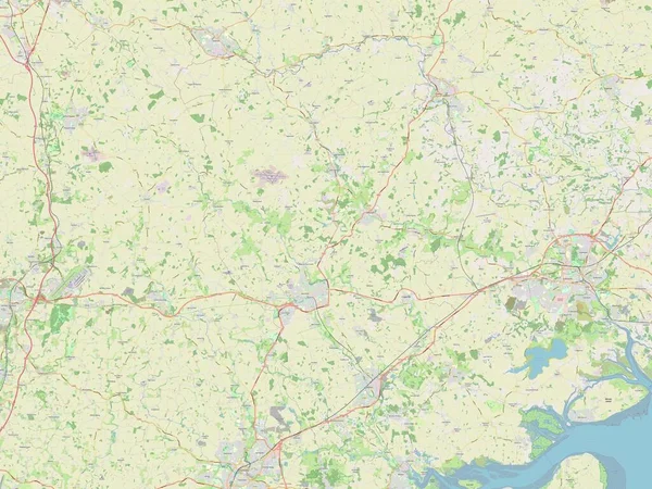 Braintree Non Metropolitan District England Great Britain Відкрита Карта Вулиць — стокове фото