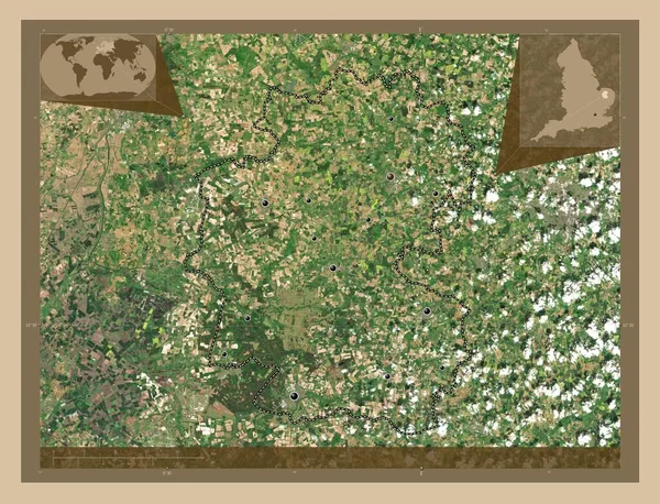 Breckland Μητροπολιτική Περιφέρεια Αγγλίας Μεγάλης Βρετανίας Δορυφορικός Χάρτης Χαμηλής Ανάλυσης — Φωτογραφία Αρχείου