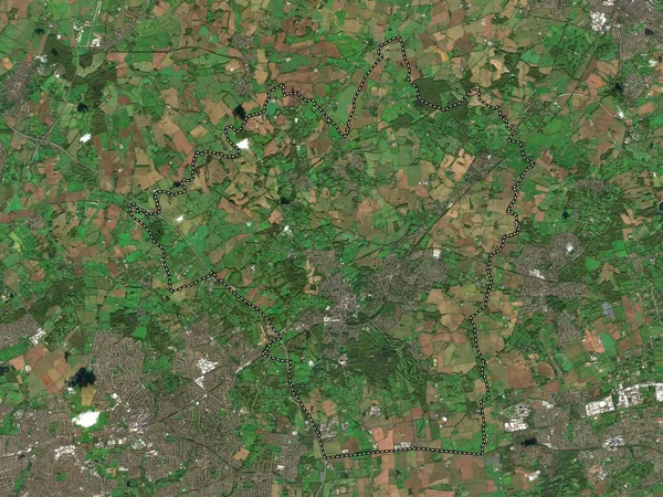 Brentwood Distrito Metropolitano Inglaterra Gran Bretaña Mapa Satelital Baja Resolución —  Fotos de Stock