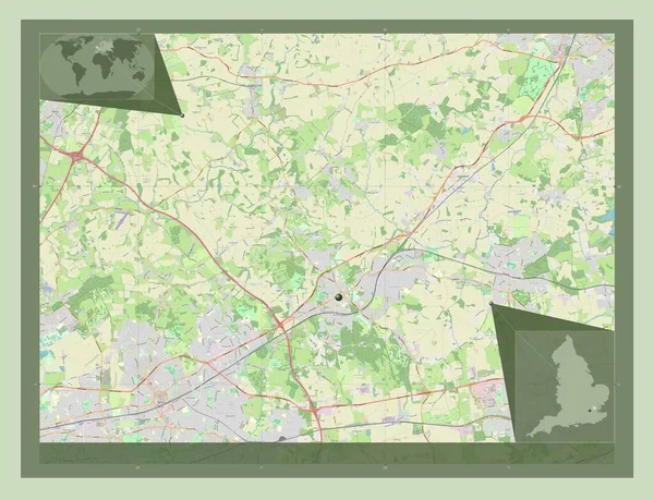 Brentwood Distrito Não Metropolitano Inglaterra Grã Bretanha Abrir Mapa Rua — Fotografia de Stock