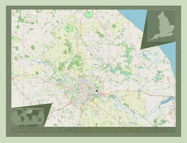 Broadland Nemetropolitní Okres Anglie Velká Británie Otevřít Mapu Ulice Pomocné — Stock fotografie