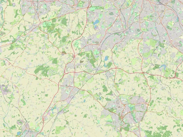 Bromsgrove Non Metropolitan District England Great Britain Open Street Map — Stock Photo, Image