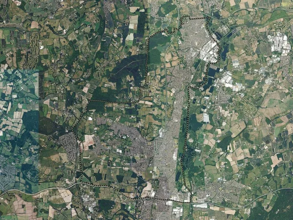 布洛克斯本 英格兰非都市地区 大不列颠 高分辨率卫星地图 — 图库照片