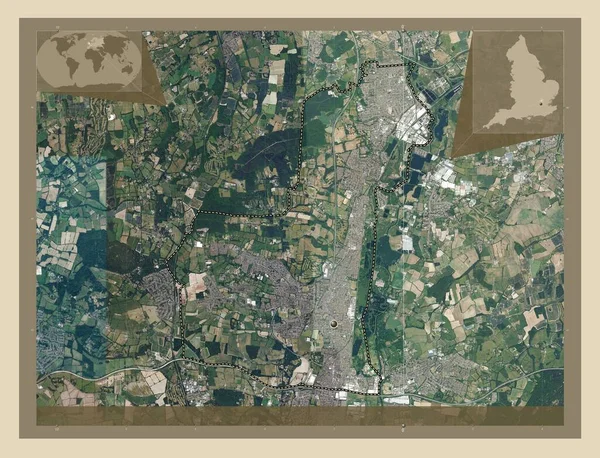 Broxbourne Distrito Não Metropolitano Inglaterra Grã Bretanha Mapa Satélite Alta — Fotografia de Stock