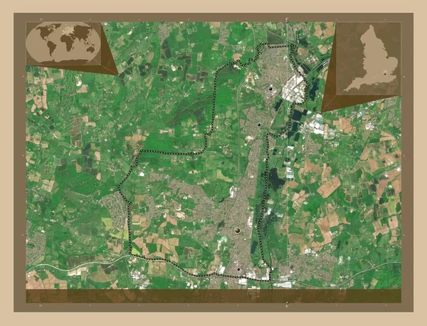 Broxbourne Μητροπολιτική Περιφέρεια Αγγλίας Μεγάλης Βρετανίας Δορυφορικός Χάρτης Χαμηλής Ανάλυσης — Φωτογραφία Αρχείου