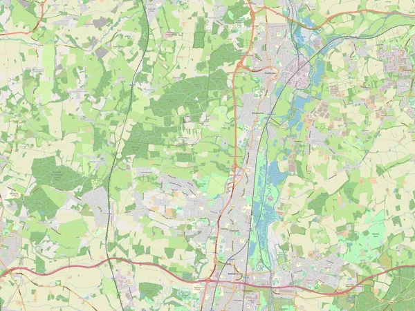 布洛克斯本 英格兰非都市地区 大不列颠 露天街道地图 — 图库照片