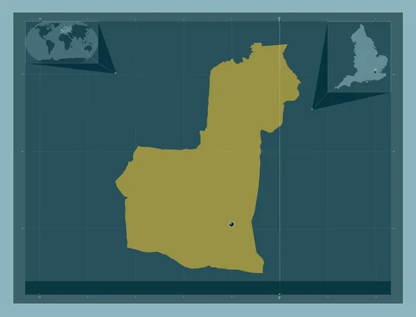 布洛克斯本 英格兰非都市地区 大不列颠 固体的颜色形状 角辅助位置图 — 图库照片