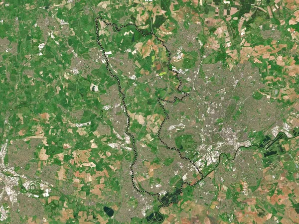 Broxtowe Nemetropolitní Okres Anglie Velká Británie Satelitní Mapa Nízkým Rozlišením — Stock fotografie
