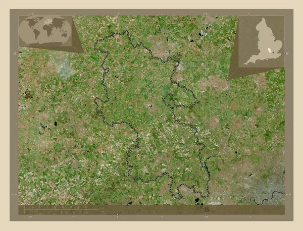 Buckinghamshire Διοικητική Περιφέρεια Αγγλίας Μεγάλης Βρετανίας Υψηλής Ανάλυσης Δορυφορικός Χάρτης — Φωτογραφία Αρχείου