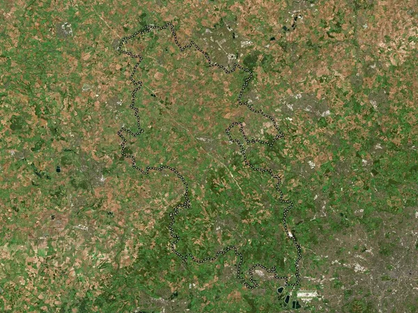 バッキンガムシャー イギリスの行政郡 イギリス 低解像度衛星地図 — ストック写真
