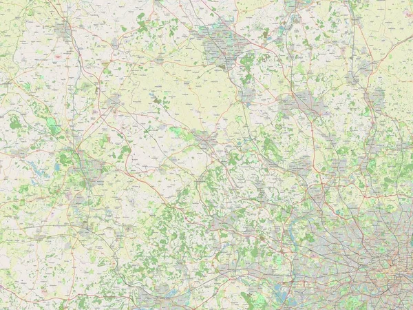 Бакінгемшир Адміністративний Округ Англії Велика Британія Відкрита Карта Вулиць — стокове фото
